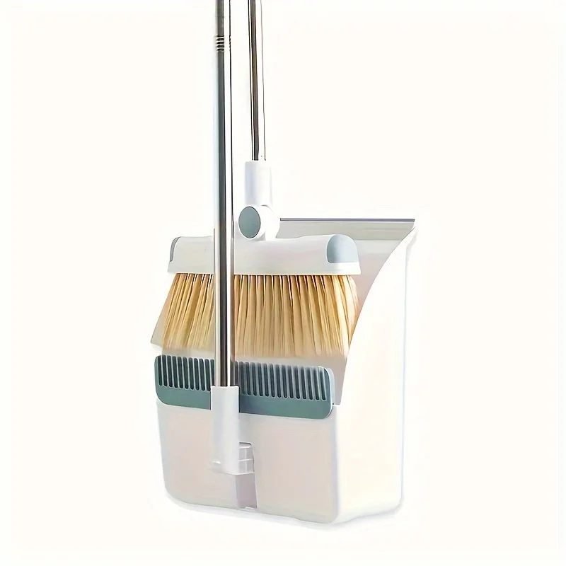 Household broom and dustpan set Durable brooms and long-handled dustpans Creative dustpans with comb teeth Cleaning supplies