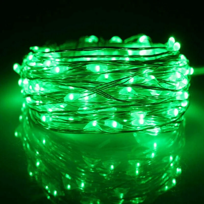 1Pack Fee Licht String Led Koperen Draad Licht 1/2/3/5/10M Batterij Aangedreven Voor Slaapkamer Tuinfeest Bruiloft Decoratie