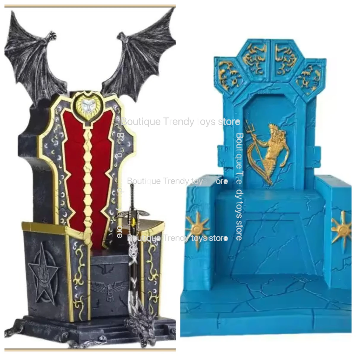 【In Stock】Saint Seiya Myth Cloth Papal/Hades/Poseidon/Hiluda Throne Hard plastic Action Figure Model Toys