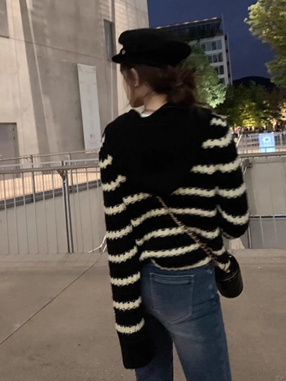 Suéter informal de punto con capucha para mujer, cárdigan a rayas, Otoño Invierno, Faion, moda, ort Sve v-ne, abrigo superior con botones