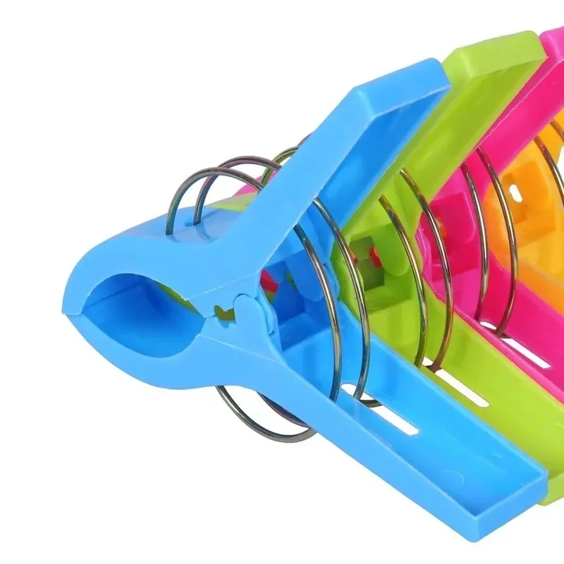 4/8/12/24pcs Beach Towel Clips Chair Clips Towel Holder,Plastic Clothes Pegs Hanging Clip Clamps, Yellow,blue,green,red