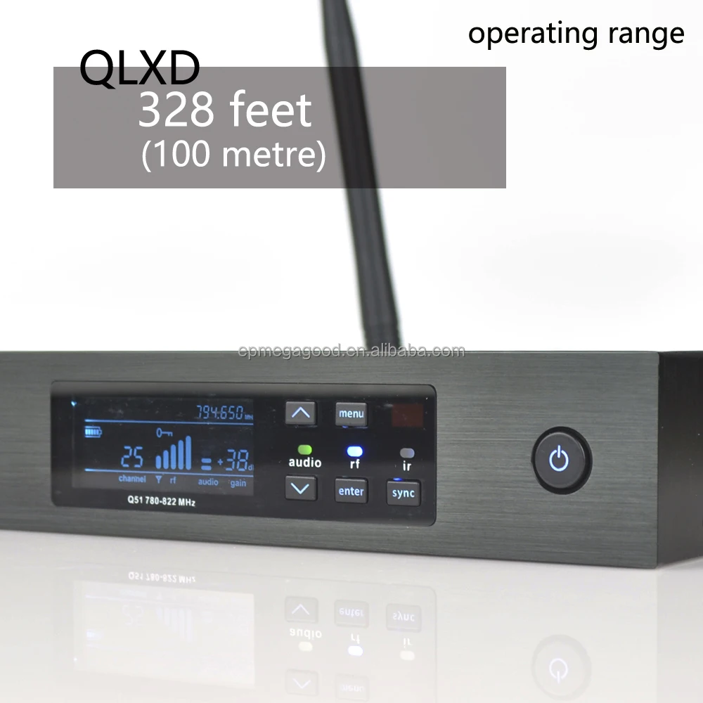 نظام ميكروفون لاسلكي QLXD4 BETA58A ، تنوع UHF حقيقي ، نطاق تردد ، إلى من من من من MHz