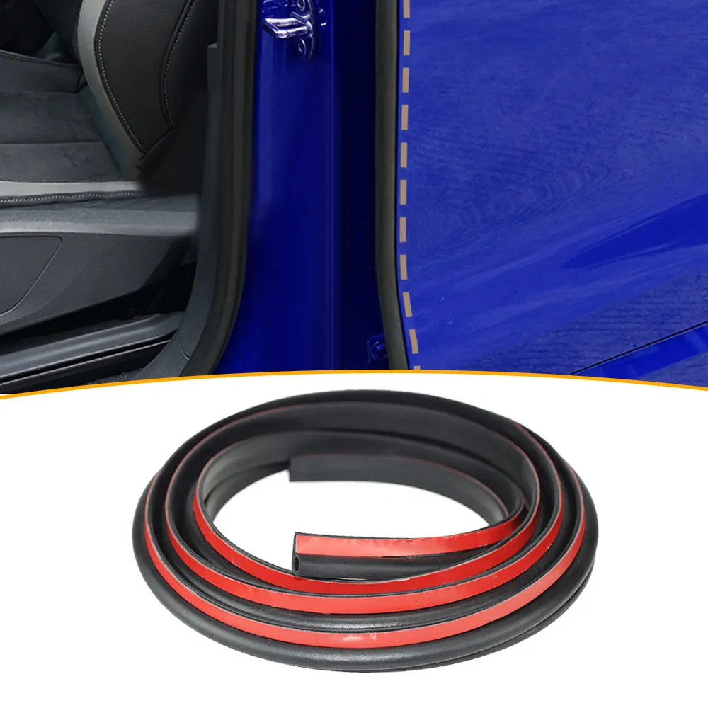 1pc Universal Car Door Seal Strip P Type Weatherstripping Soundproofing Anti-dust Seal Edge Trim Car Rubber Seal Car Accessories