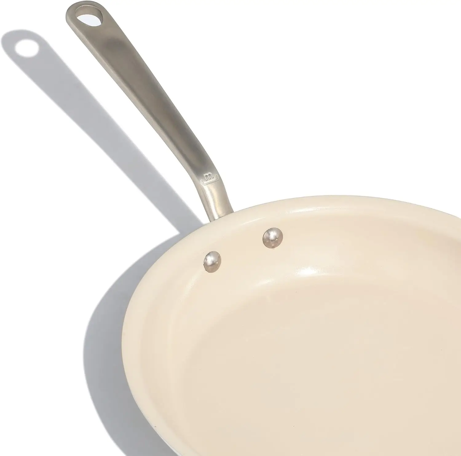 

12" Nonstick Ceramic Frying Pan - 5 Ply Stainless Clad - Professional Cookware - Induction Compatible