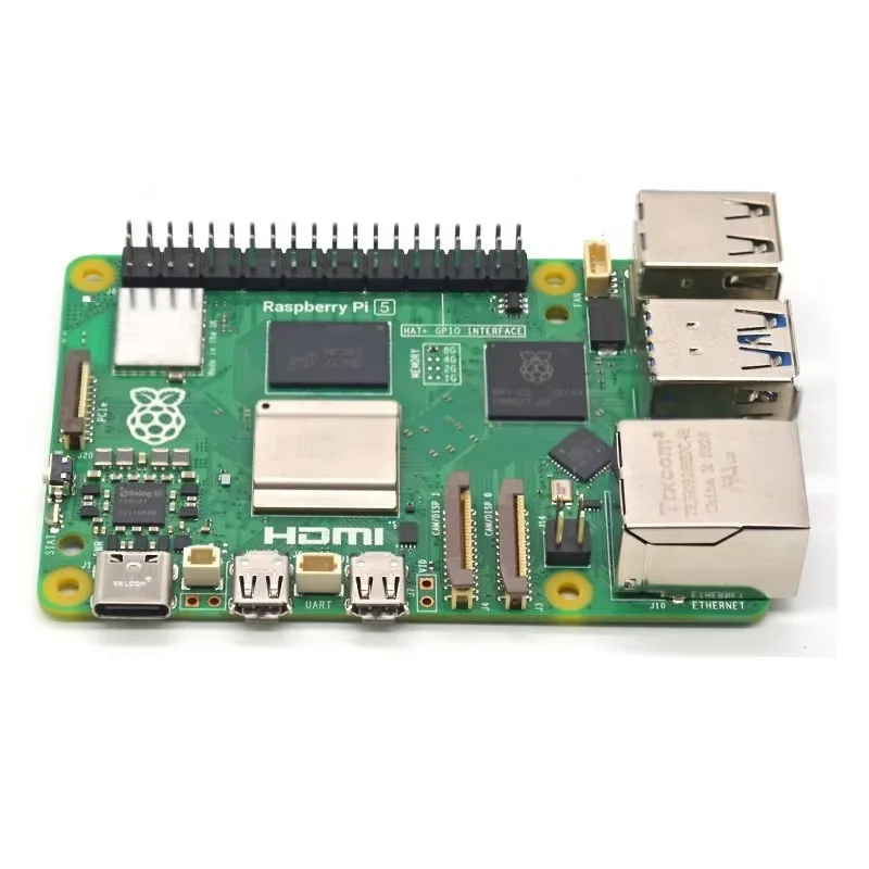 Placa de desarrollo Raspberry Pi 5 con 2G/4G/8G/16G 2,4 GHz para CPU Arm Cortex-A76 Kit de desarrollo Original