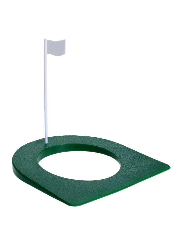 Plastic Golf Practice Putting Cup Mat with Hole and Flag for Indoor Outdoor Yard Golf Putting Green Regulation Cup Training Aids