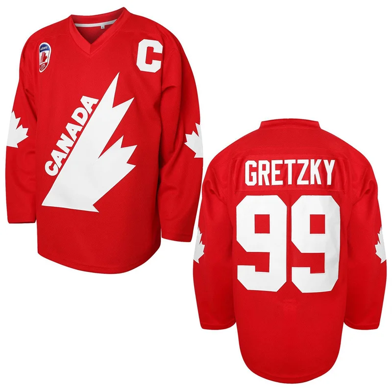 

Canada Gretzky #99 Ice Hockey Jersey Men's Outdoor Sportswear Tops Sewing Embroidery