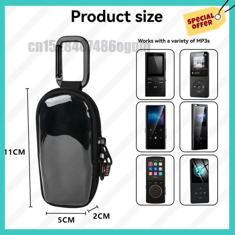 -ABJZ مشغل MP3 حمل الحقيبة الواقية لسوني NWE394 في الهواء الطلق معلقة مشبك حقيبة تخزين TPU