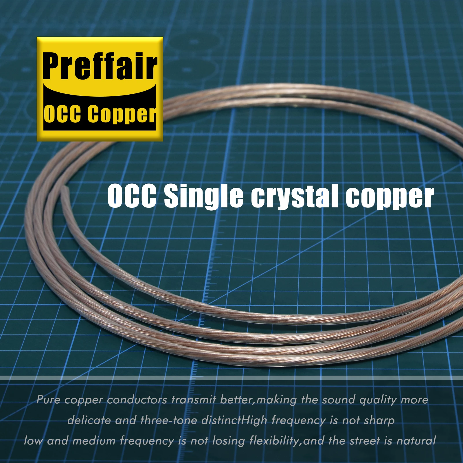 Preffair Hochreines 6N OCC PTFE Draht Kupferkabel für Hifi Audio DIY Verstärker Lautsprecherkabel – Detail 6