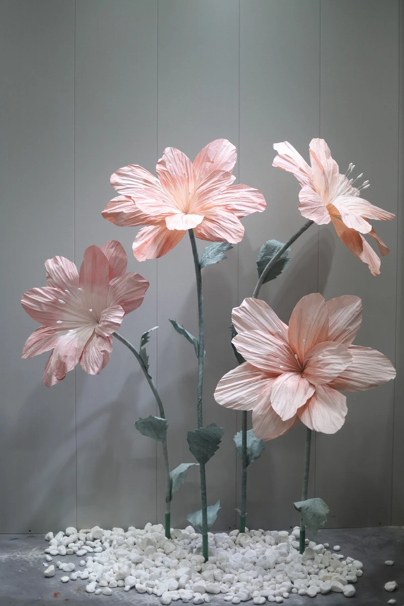 Super large paper art flower handmade custom paper flower shopping mall Meichen wedding decoration