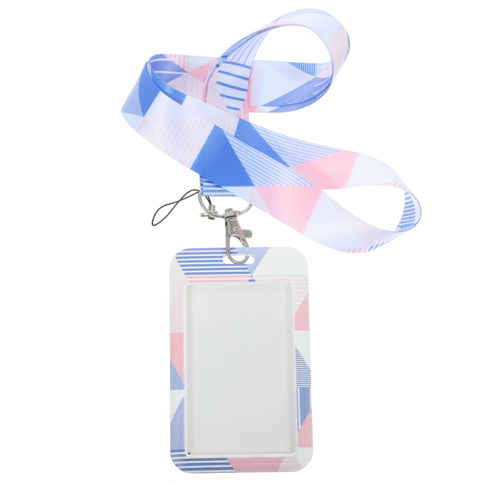 

Clear Front Window With Lanyard Polyester Compact Lightweight Protective For Name Bank Bus Cards Office Badge Cover