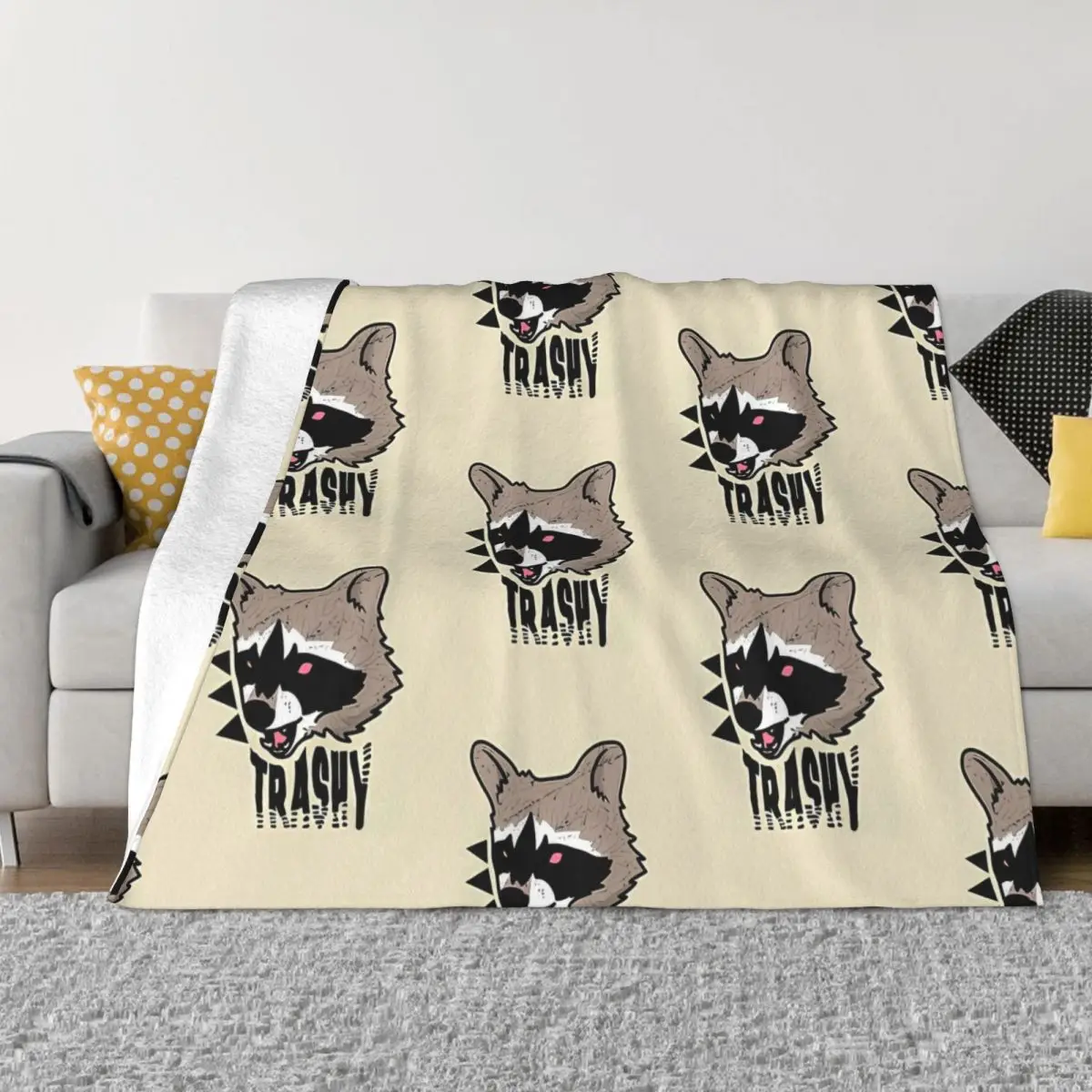 Raccoon Trashy Bandit Rascal Portable Warm Throw Blankets for Bedding Travel