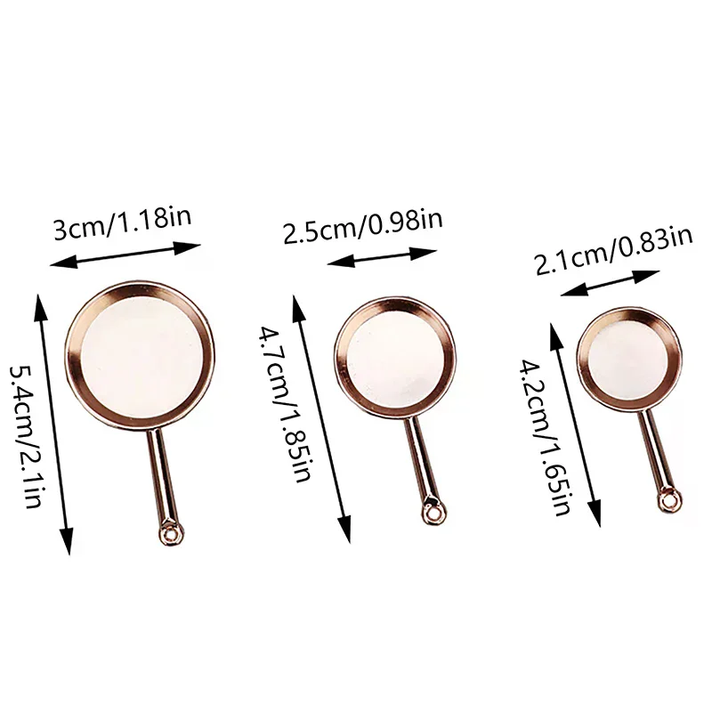 1Set 1:12 Poppenhuis Miniatuur Koekenpan Braadpan Metalen Kookgerei Keuken Model Decor Speelgoed Poppenhuis Accessoires