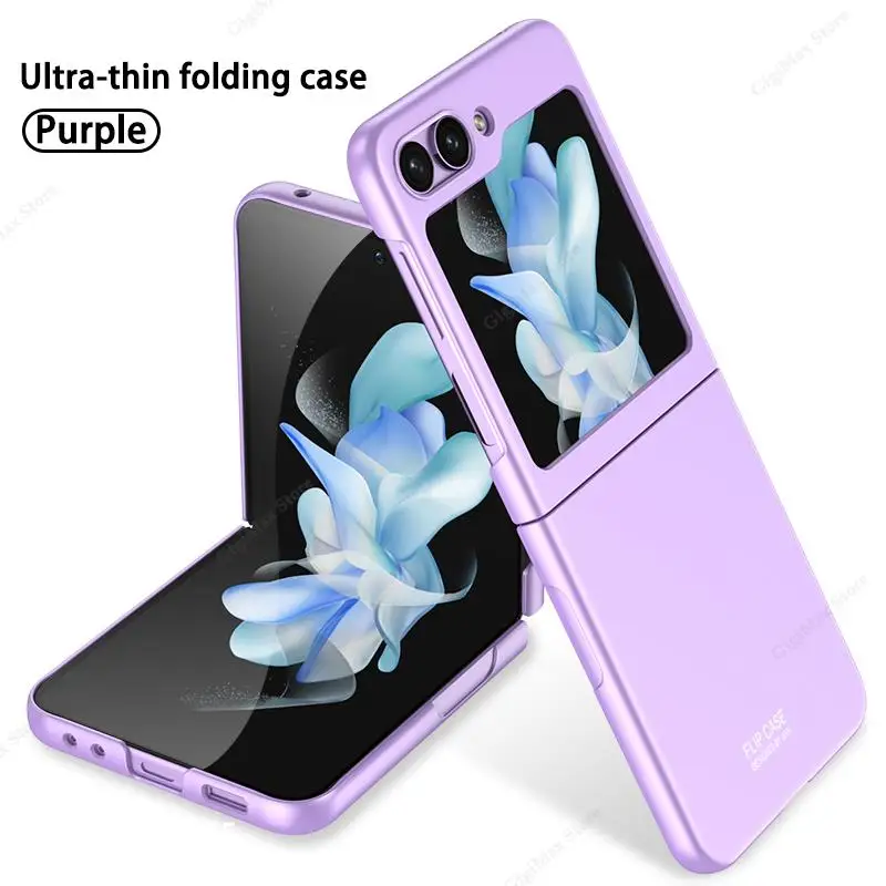 Ultra Thin Folding Case For Samsung Galaxy Z Flip 5 Solif Cover For Samsung Z Flip 5 Flip5 ZFlip5 Protective Case Hard PC Funda