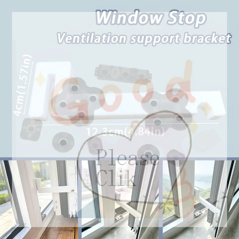 【HG】Window And Door Stop Fixing Device Outward-Opening Flat-Opening Window Limit Block Windproof And Anti-Shake Fixing Buckle