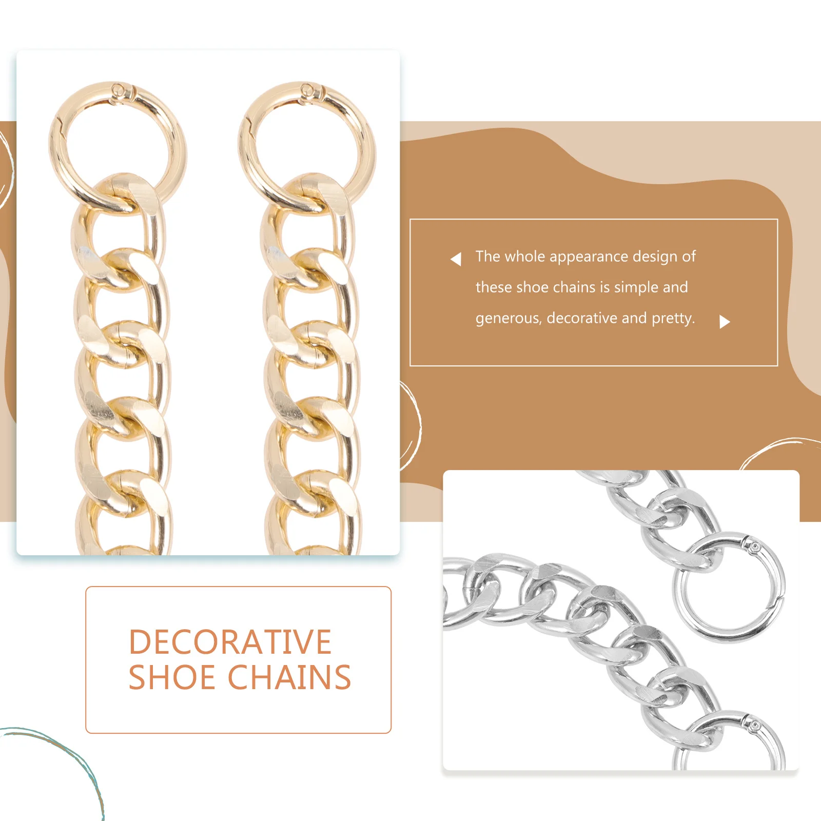 

CONGARTENO 4Pcs Creative Shoe Chain Charms Decor for Girls Fashion Jewelry Accessory Unique Footwear Pendant Design