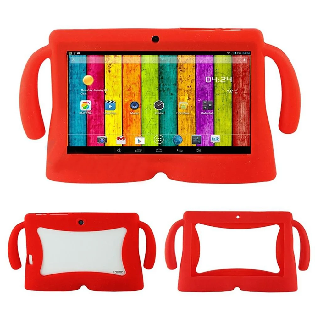 

7 Inch Protective Case Silicone Child Kid Tablet Red Kids Fire Cases Cover for Q88