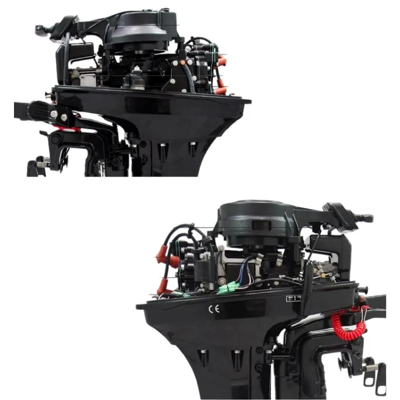 Motore fuoribordo ad albero corto/lungo a 2 tempi da 20 HP, motore marino ad alta potenza da 276 cc per canottiere gonfiabili, piccole motoslitte
