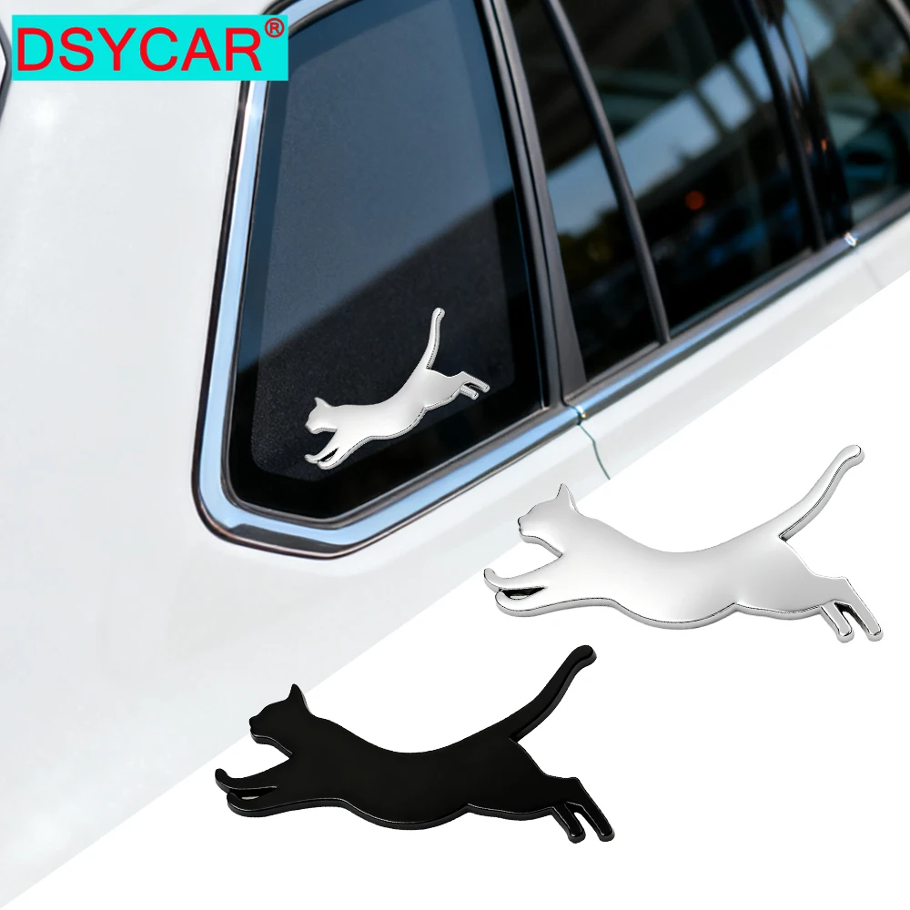 1PCS 3D Cat Metal Stickers Emblem Badge Decals with Self-Adhesive Backing for Car Trunk Motocycle Styling Decoration