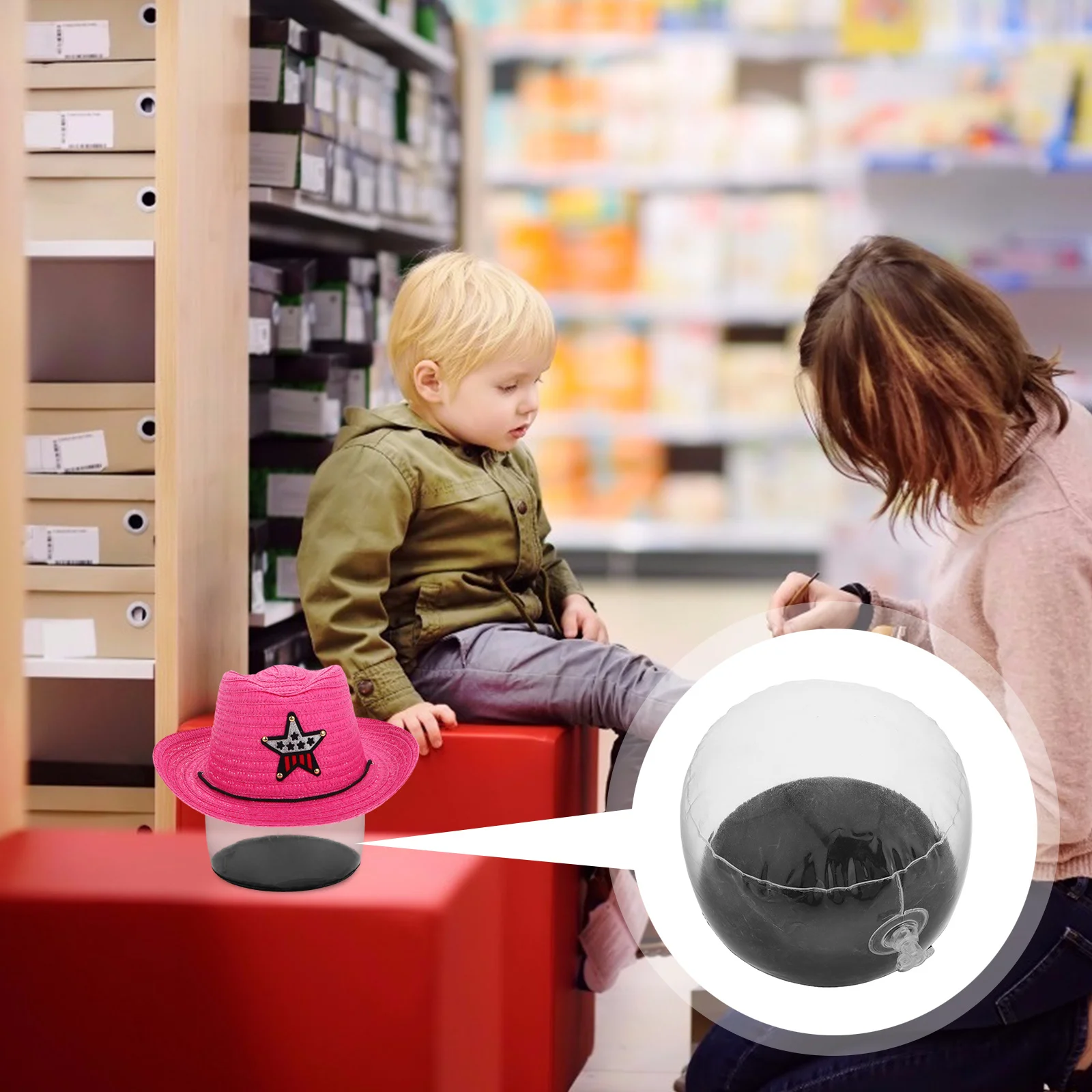 

Inflatable Hat Stand For Baseball Caps Pvc Cap Display Dome Travel Storage Rack Plastic Hat Shaper Support Insert