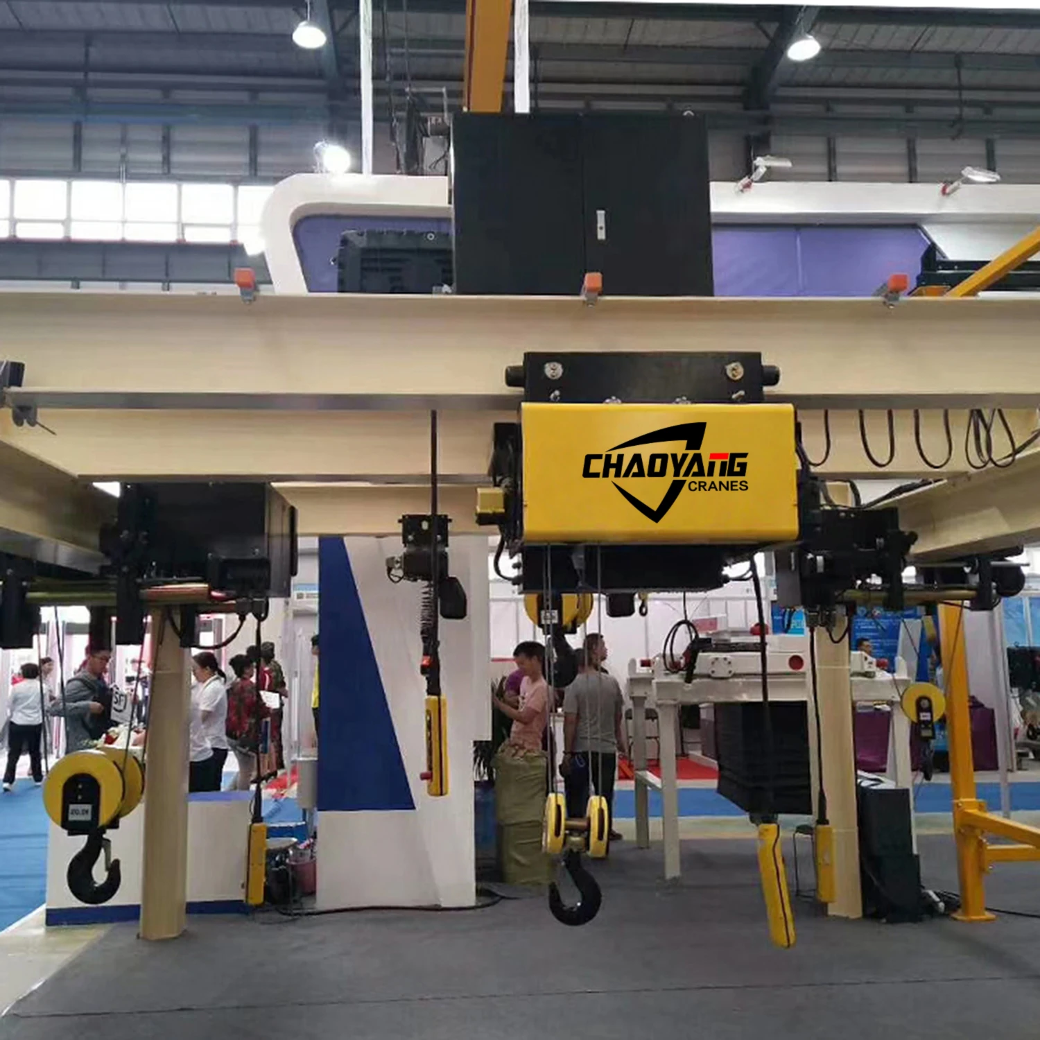 European Model Workshop Electric Wire Rope Hoist with Low Headroom Featuring Wire Rope Sling Type