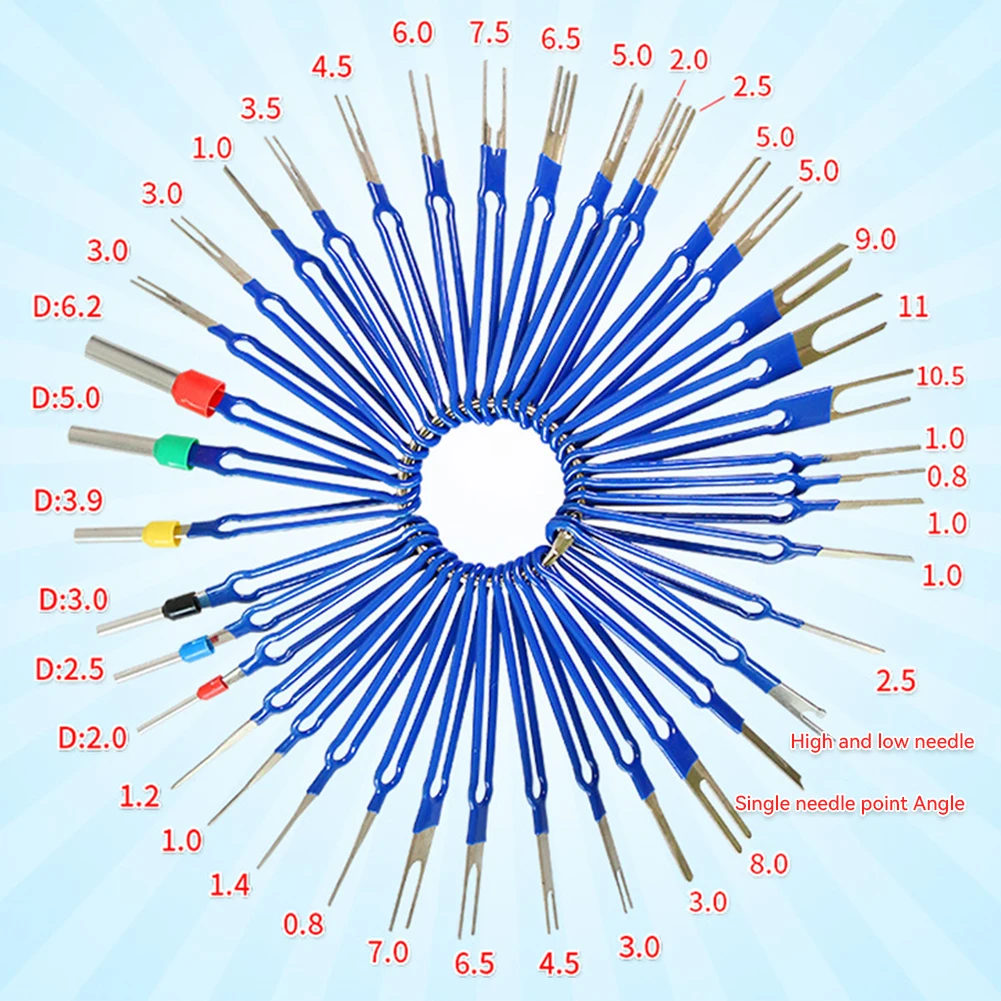 3/8/18/39Pcs Car Optional Wire Terminal Removal Tool Kit Depinning for Electrical Connector Pin Removal Terminal Removal Tools