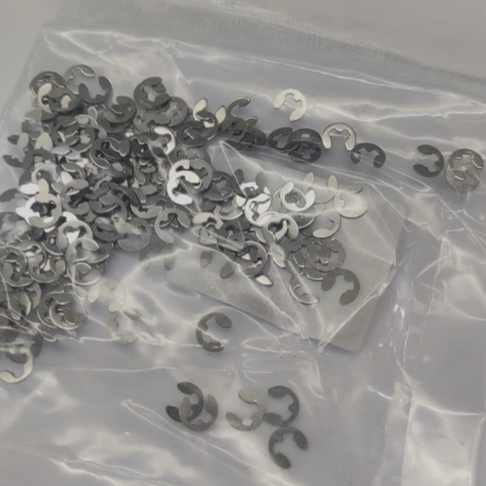 304 Stainless Steel E-Clip DIN6799 M1.2-M15 E-Ring Washers E-Type Retaining Ring Metric Circlip for Mechanical Assembly