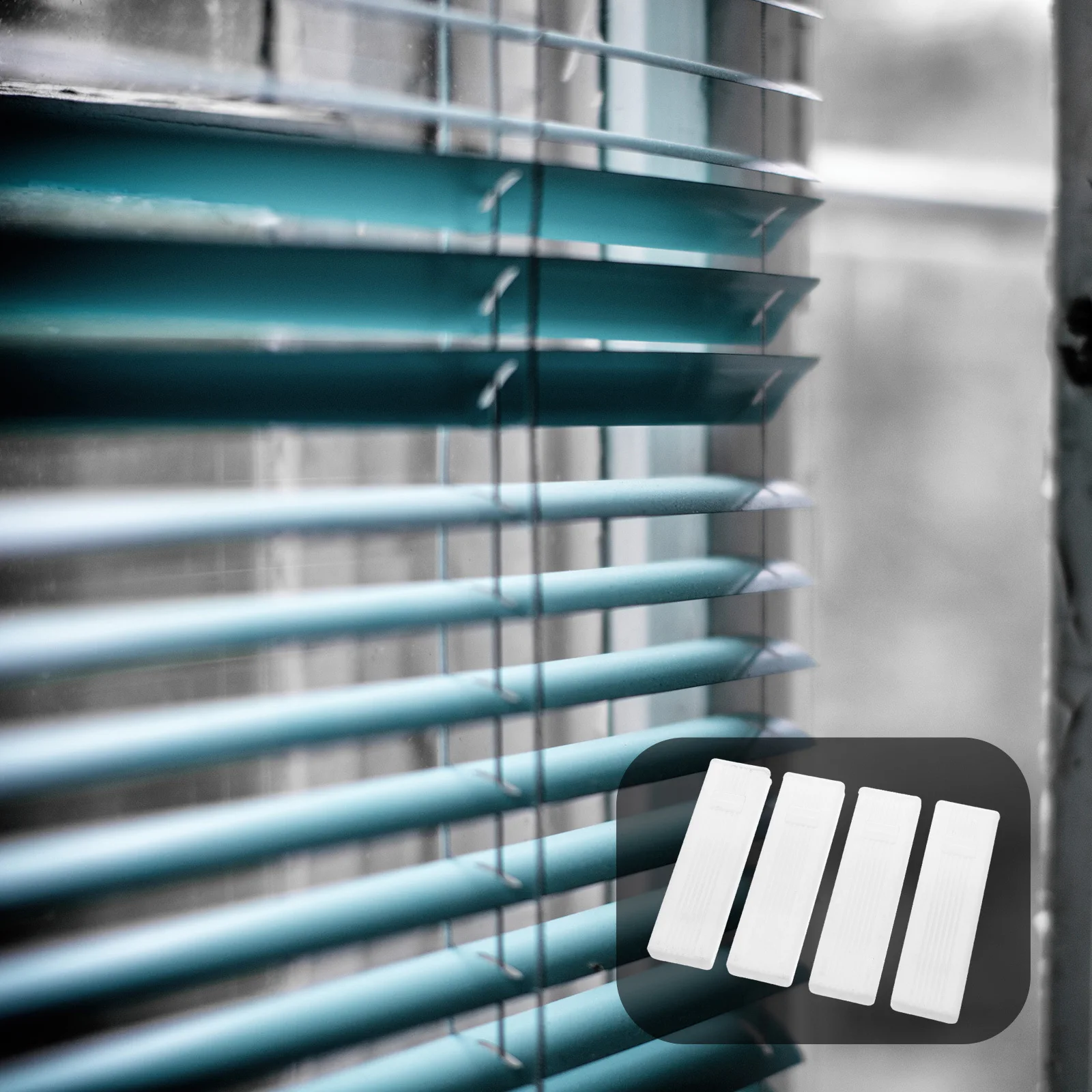 

4pcs White Curtain Handle Blinds Cord Weight Simple Installation Plastic Pull Down Grip For Vertical Blinds Roller Shades Sheer