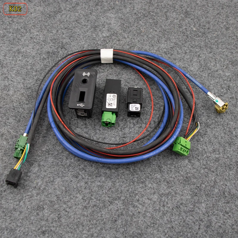 5G0035222E MIB2 USB CarPlay Медиа AUX Разъем Переключатель Установочная Розетка Кнопка Адаптер Жгут Проводов Для VW Golf 7 MK7 5Q0035726E