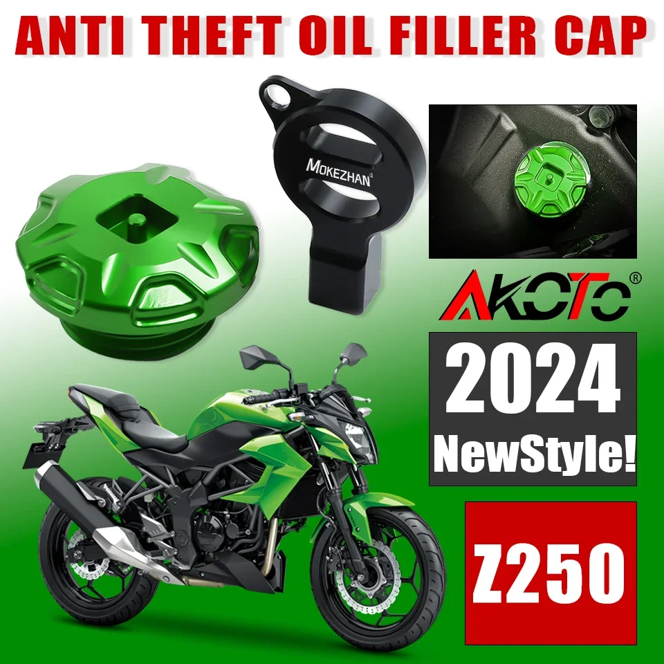 

NEW Motorcycles Anti theft Oil Filler Cap Engine Oil Plug Cover For KAWASAKI Z250 Z250SL Z300 Z 250 250SL Ninja 300R 600R KLR650