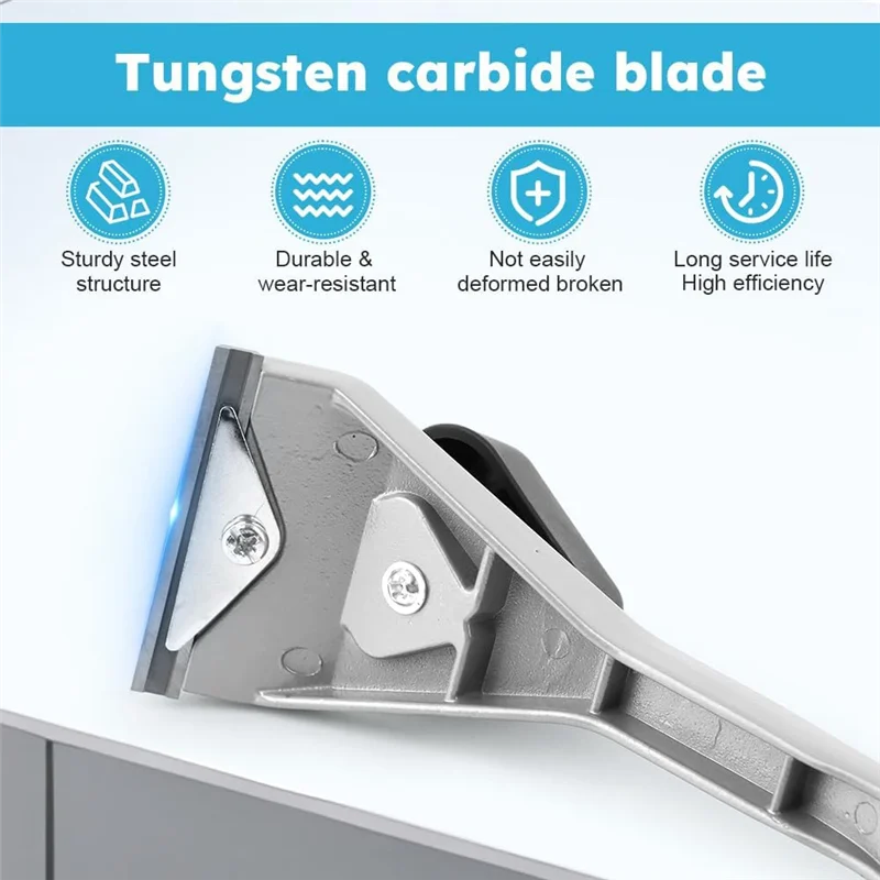 ABZV-Heavy Duty Carbide-Scraper, 2.56In Carbide Razor-Blade, Paint Scraper Tool For Scraping Paint, Varnish, Wood Floor, Glue