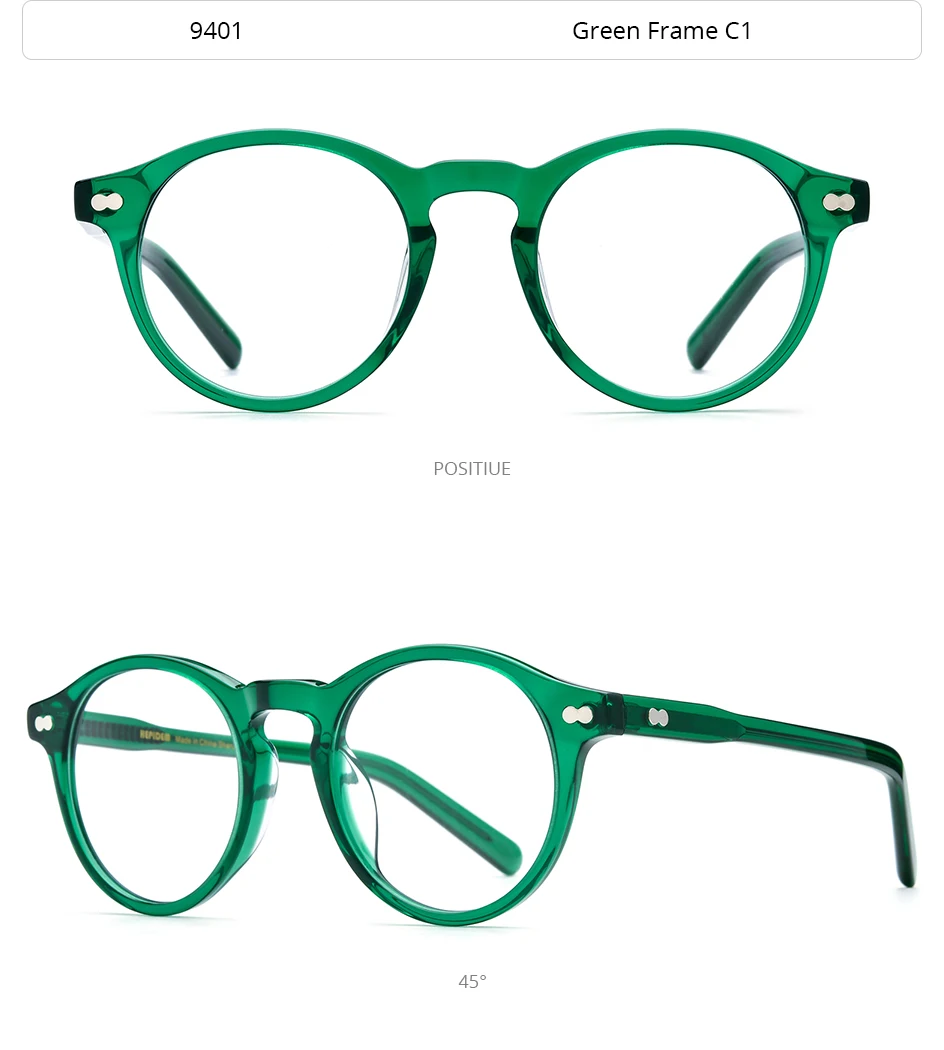 HEPIDEM Acetat-Brillengestell für Damen, 2025, neue runde Brillen, japanische handgefertigte Brillen für Herren, Johnny Depp Miltzen Brillen 9401 – Detail 6