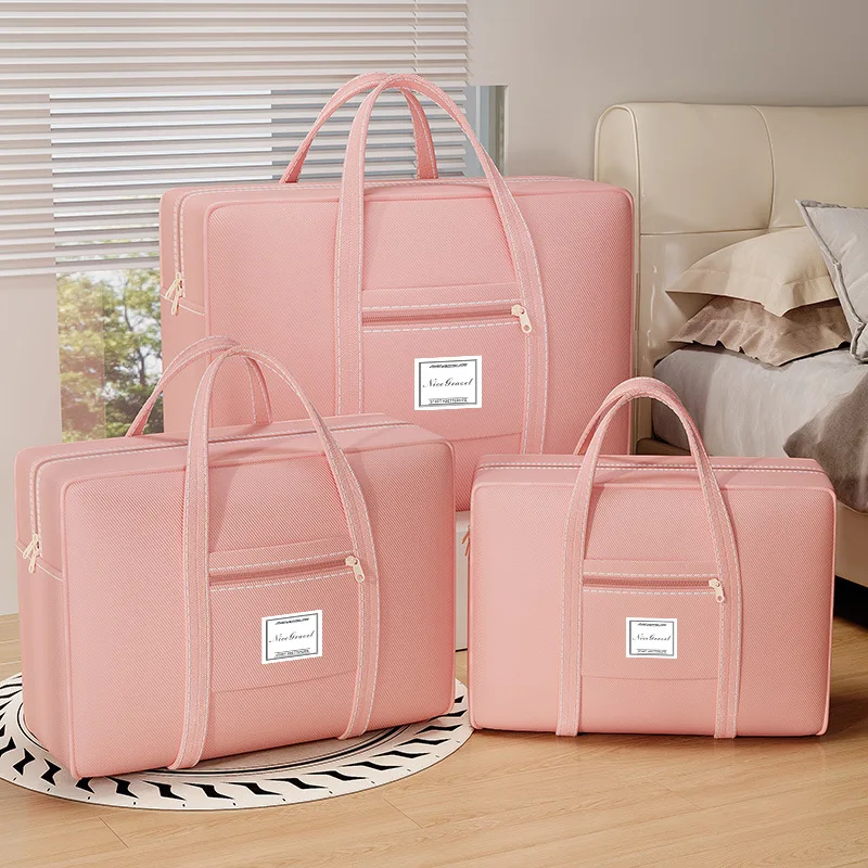 

Stylish Large Capacity Quilt Storage Bag, Handheld Clothes Packing Bag for Travel & Moving, Holiday Gift