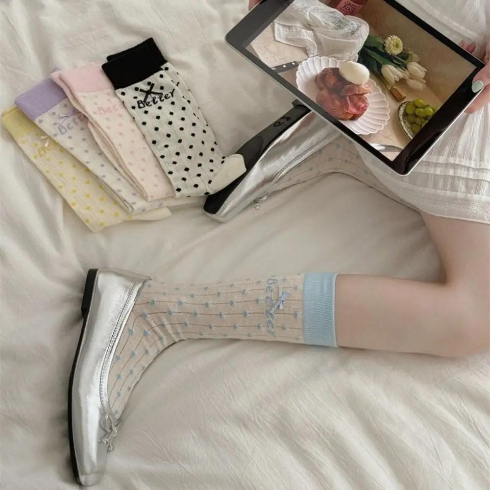 

Breathable Short Socks New Y2K Ultra-thin Ballet Socks Stackable Spring Summer Lolita Socks