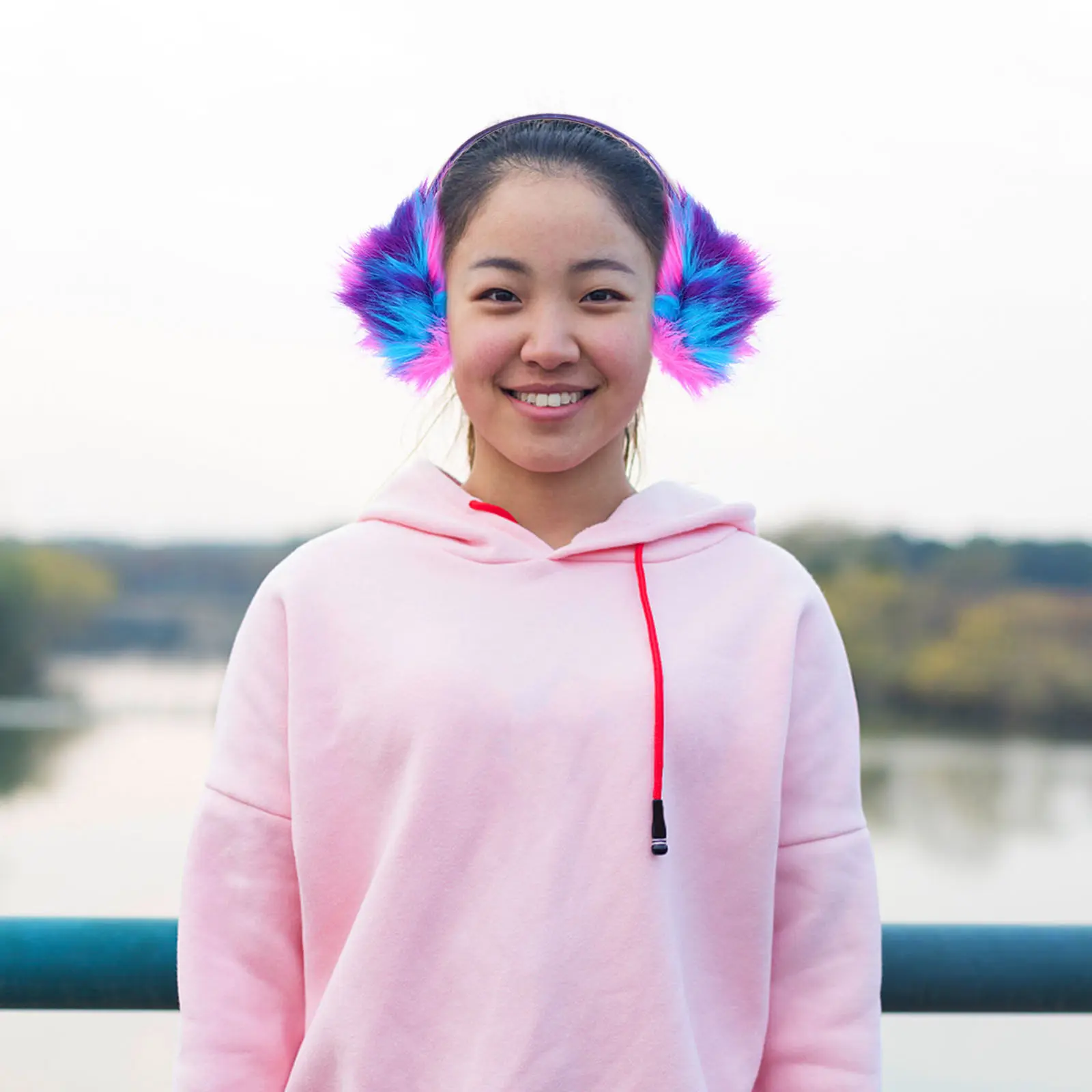 

1 шт. Зимние ветрозащитные наушники для женщин, удобные, универсальные, стильные, для ношения на голове