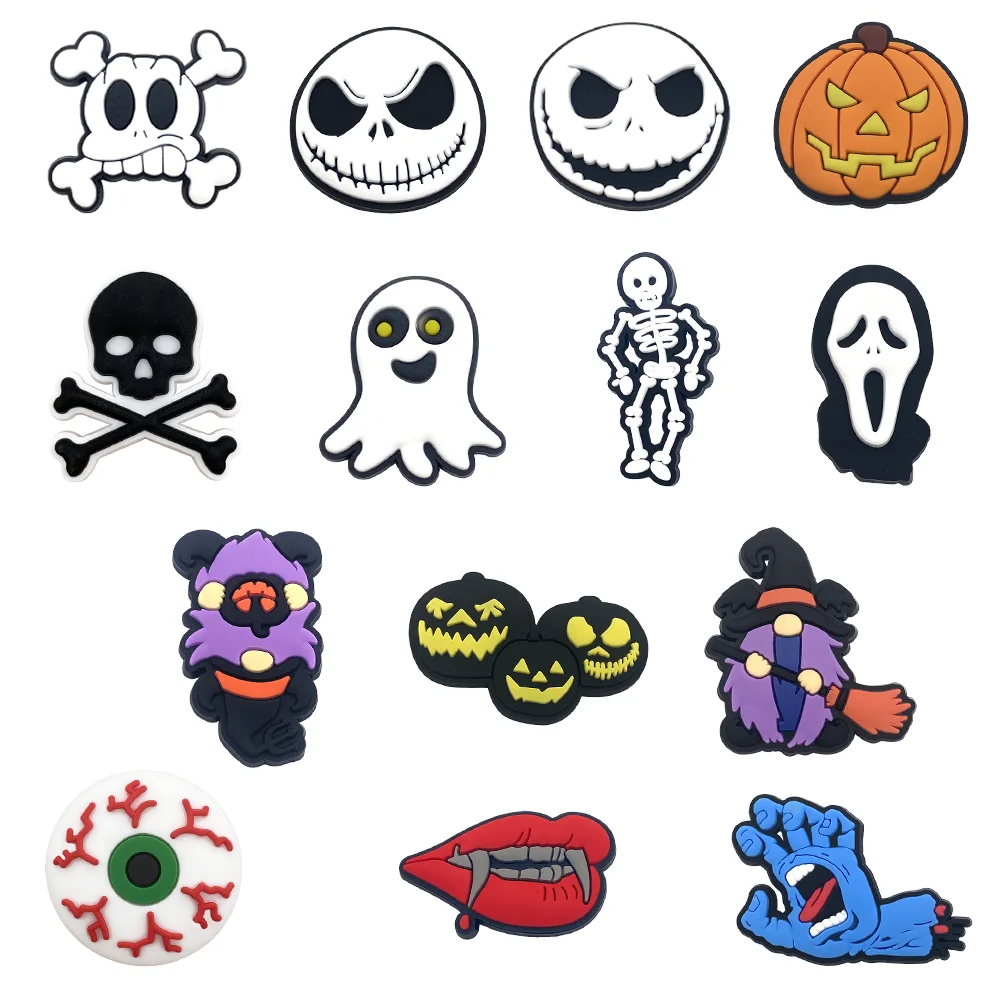 Ensemble de breloques de dessin animé en PVC, accessoires de bracelet, breloques de chaussure, cadeaux de fête d'Halloween, Disney Potdemiel, SAFSeries, 117 pièces