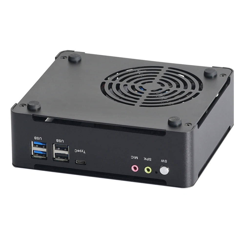 كمبيوتر صغير HUNSN 4K، كمبيوتر مكتبي، Intel I5/I7، BM21، Windows 11/Linux Ubuntu، WiFi 6، BT 5.2، DP1.4a، Server، HDMI2.1,6USB، مروحة ذكية
