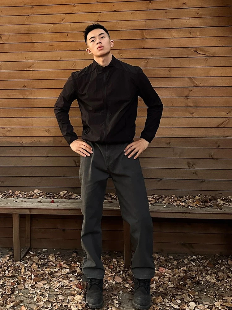 

Мужская летняя футболка American Sle с воротником-стойкой, быстросохнущая, дышащая, с охлаждающим эффектом, универсальная, с трехмерным кроем, для защиты от солнца