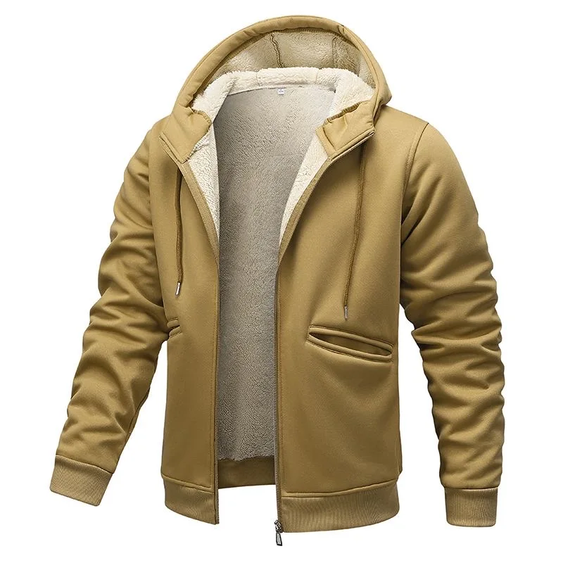 

2024 Autumn and Winter New Fashion Plus Fleece Thickened Warm Hoodie Men's Casual Loose Comfortable Sports Large Size Coat M-4XL