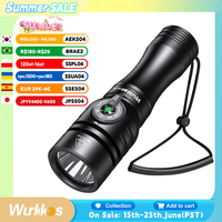 Wurkkos DL02 Professional Diving Flashlight 3000LM Work Light 21700 Battery Lamp Underwater Lantern with Rotary Magnetic Switch