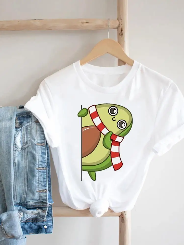 Christmas Light Trend 90s Graphic T Shirt Print T-shirt Top Women Fashion Clothing New Year Holiday Female Short Sleeve Tees