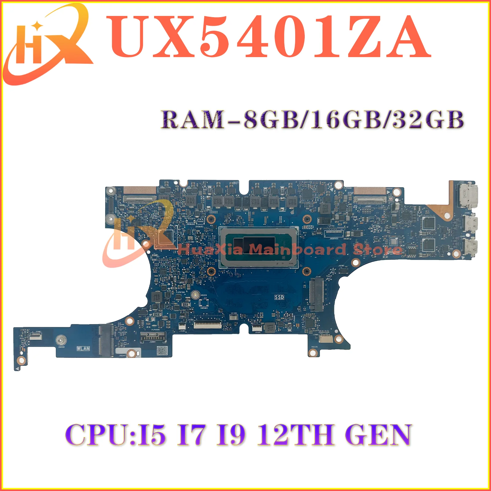 

Материнская плата KEFU UX5401ZA Материнская плата ASUS UX5401 UX5401Z BX5401ZA RX5401ZA BX5401Z RX5401Z для ноутбука i5 i7 i9 12-го поколения