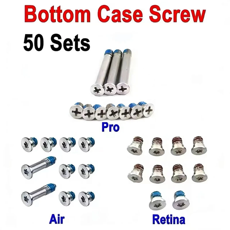

50 комплектов винтов для нижней крышки ноутбука Macbook Pro Air Retina A1278 A1286 A1297 A1369 A1370 A1465 A1466 A1398 A1425 A1502