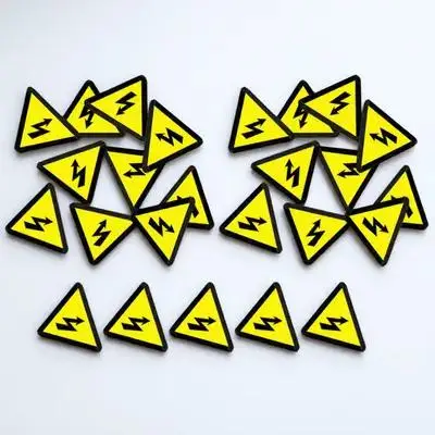 

25Pcs High Voltage Electrical Warning Stickers Strong Adhesion Safety Caution Labels for Electric Fence Equipment