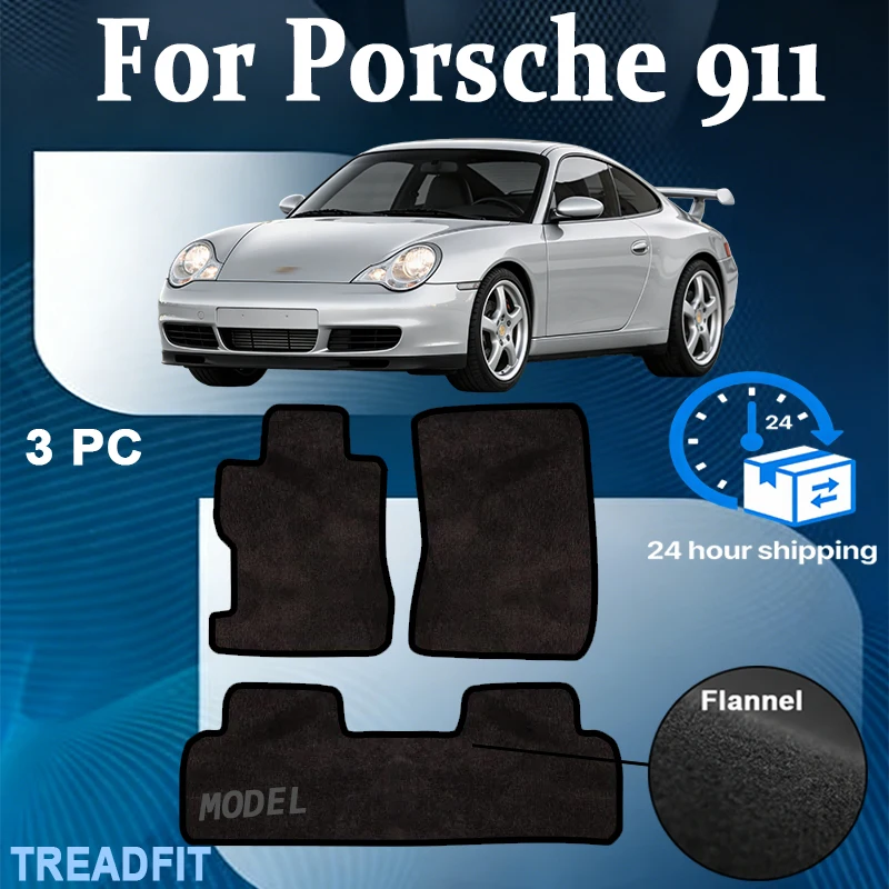 

Nylon Front velour rugs for Porsche 911 type. 996 Coupe (1997 1998 1999 2000 2001-2004) -Black