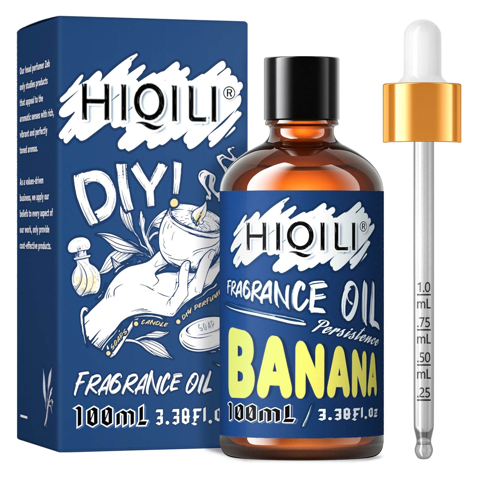 HIQILI 100ML Banana Oil, 100% Pure Oil for Aromatherapy,Car Diffuser,Humidifier,Candle Making, Soap Making, Massage, Gift