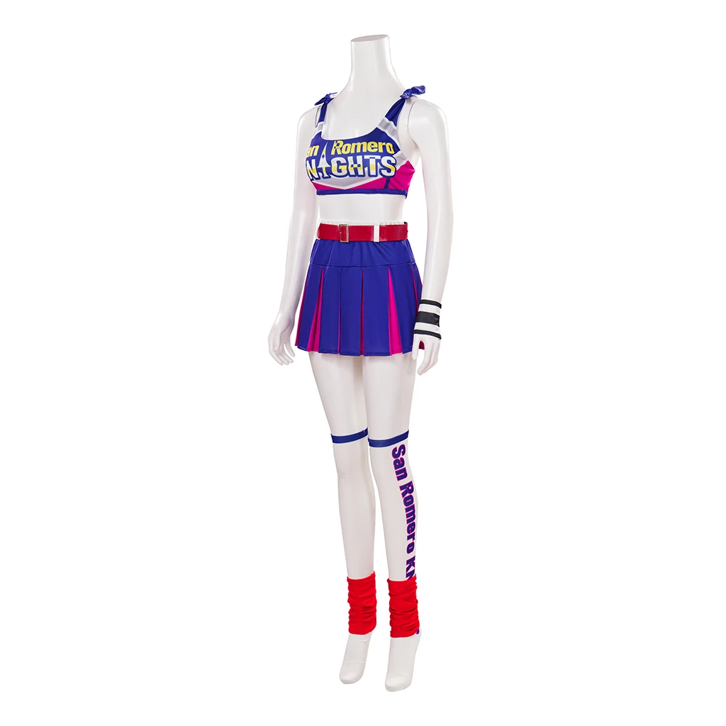 Game Juliet Starling Cosplay Costume Adult Women Sexy Crop Top Skirt Full Set Fantasy Halloween Party Cheerleading Uniform - Image 2