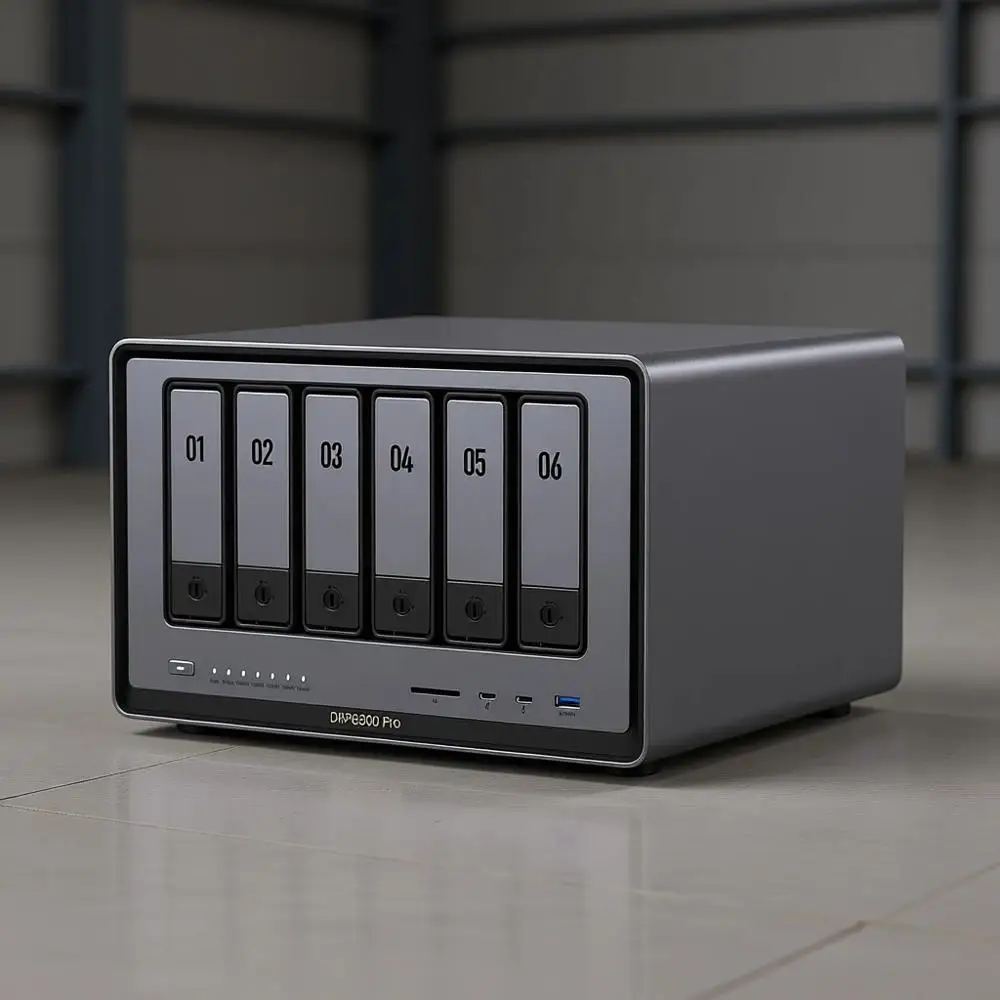 

NAS DXP6800 Pro 6-Bay Desktop NAS, Intel i5 1235u 10-Core CPU, 8GB DDR5 , Built-in 128G SSD or System, 2X 10GbE, 2XM.2 NVMe Slot