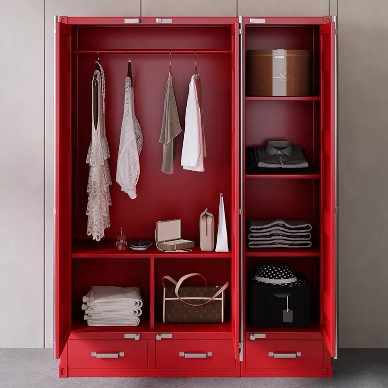 Industrial style locker wrought iron container, office bedroom wardrobe locker storage cabinet door locker