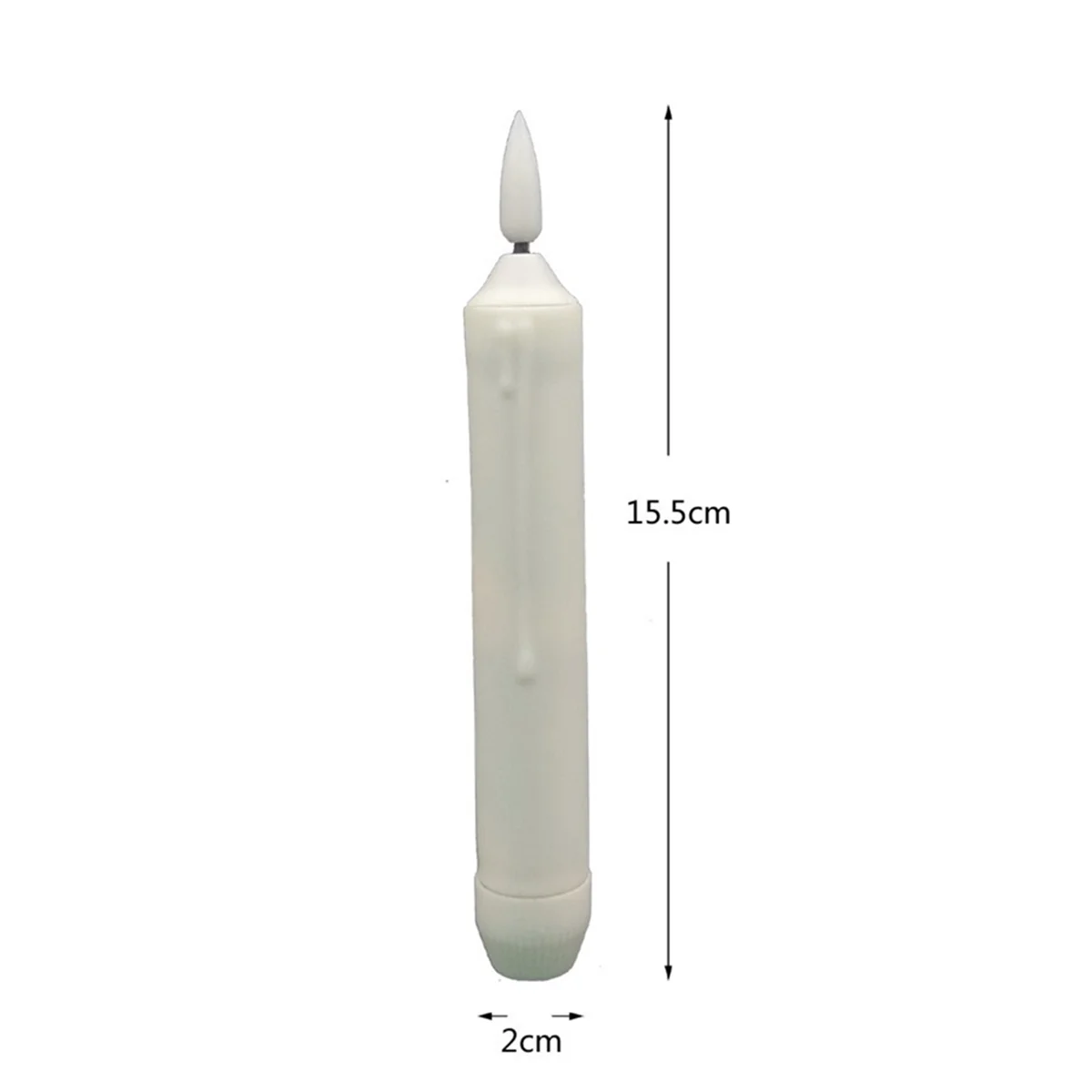 Simulatie Tranen Elektronische Kaars Led Licht 12 Stks/doos Gele Flitser 2.0X15.5Cm Multifunctionele Kaarslichten